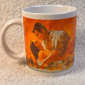 1996 Gone With The Wind Coffee Mug cup Gold Script Scarlett Rett Turner